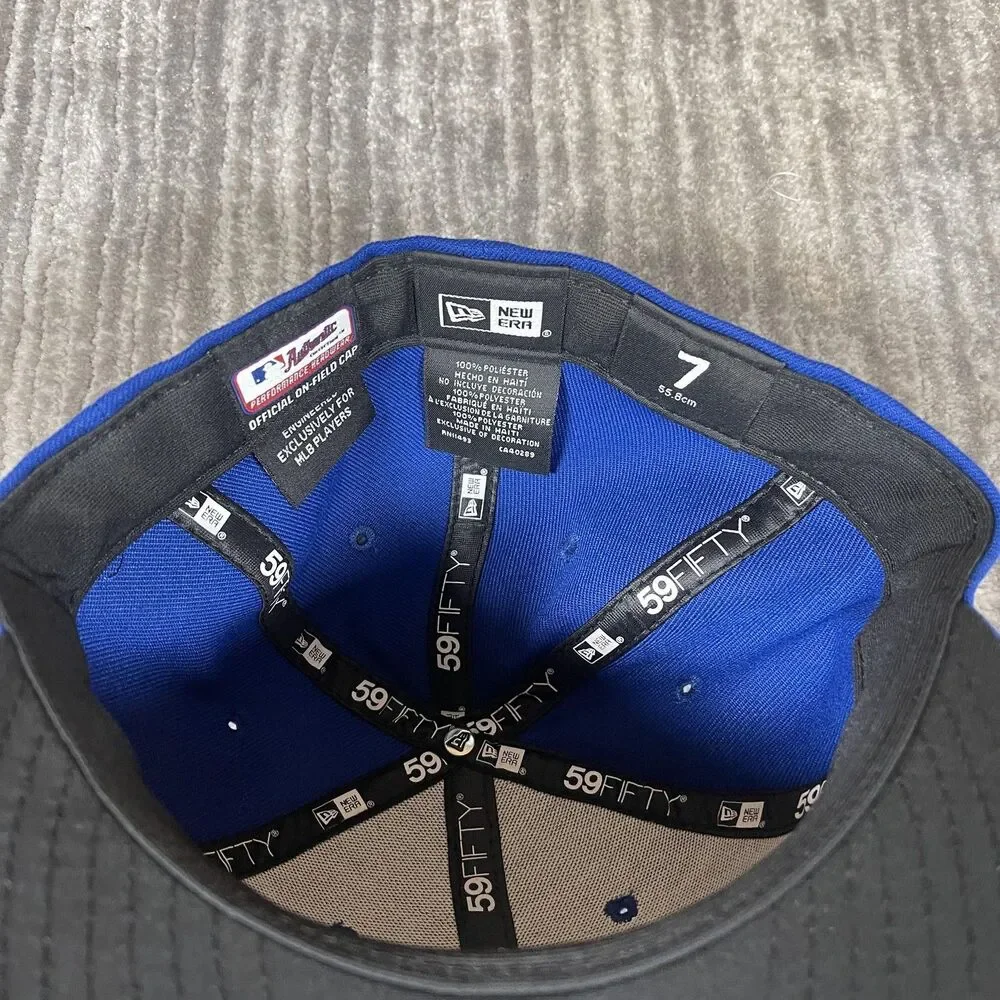 Chicago Cubs Hat Cap Fitted Mens 7 Royal Blue MLB Baseball 59FIFTY New Era